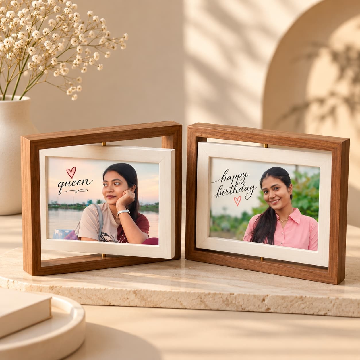 360° Rotating Double-Sided Custom Photo Frame